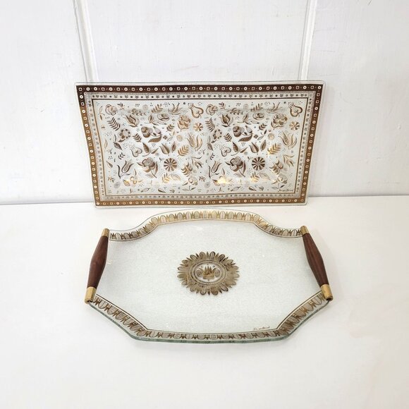 Georges Briard MCM Glass Serving Trays - Picture 8 of 8